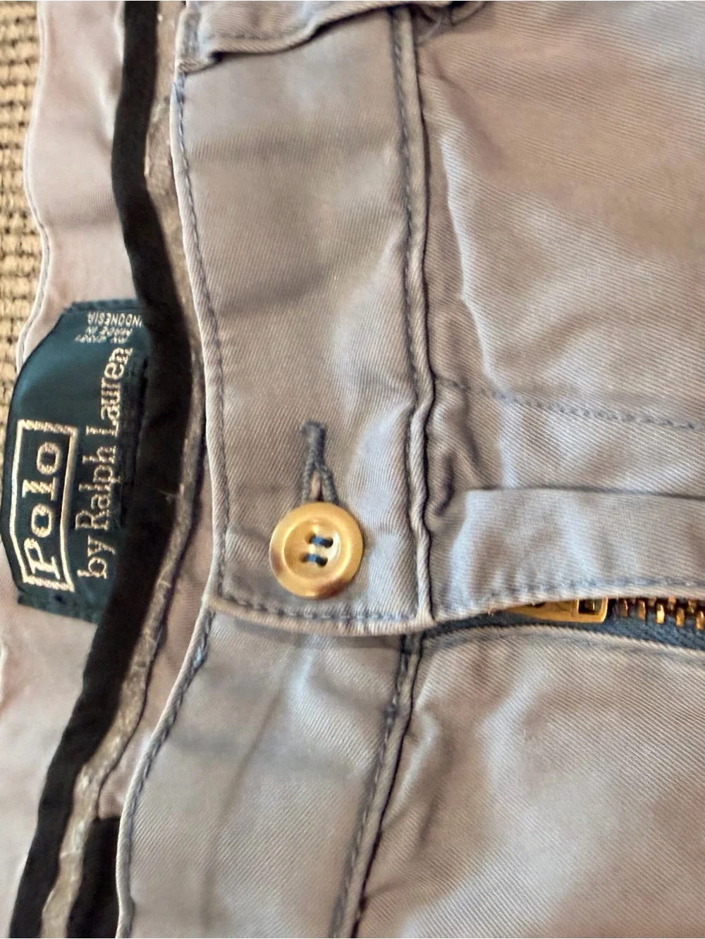 Polo by Ralph Lauren Men's Tyler Pleated Short Chinos in Light Blue Size 40 Golf